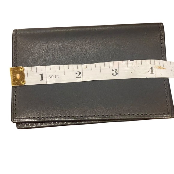 COACH Black Leather Card Holder Wallet - Unisex - Picture 6 of 13